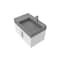 Castello Usa Amazon 30-inch White Right Vanity Set with Gray Top and Chrome Handles CB-MC-30W-CHR-2056R-GR - alternate 1